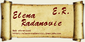 Elena Radanović vizit kartica